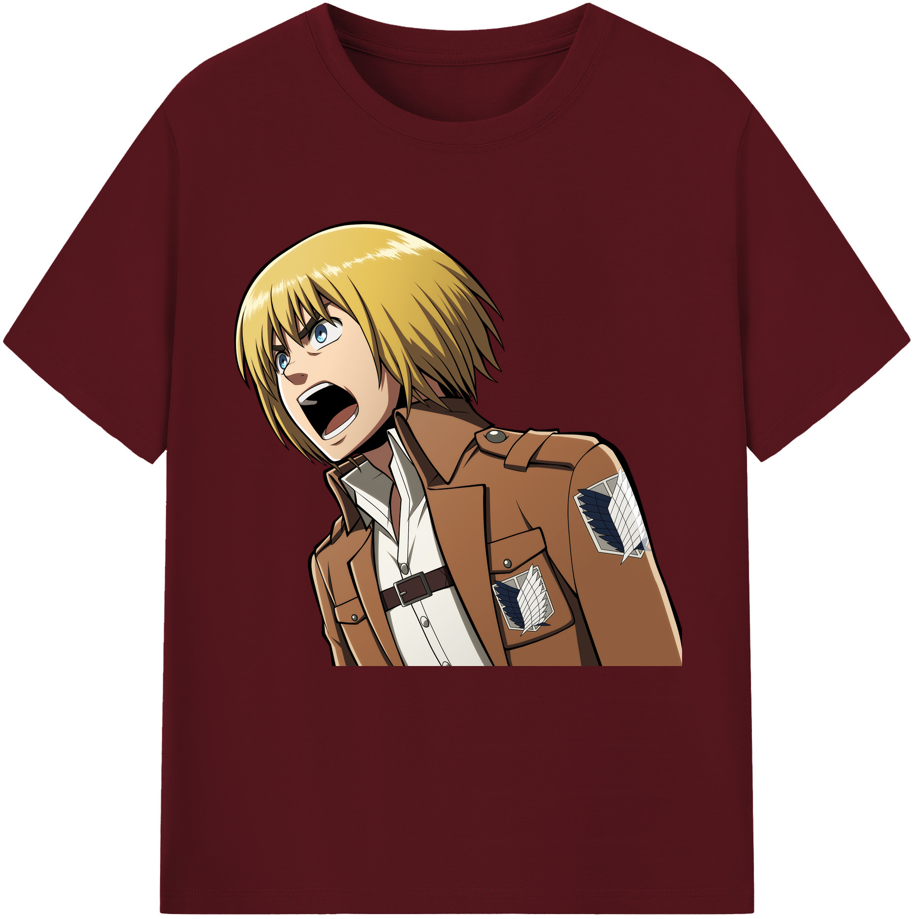 （画像用） 進撃の巨人 アルミン·アルレルト Attack on Titan Armin Arlert 綿100％半袖Tシャツ（フロントプリント）